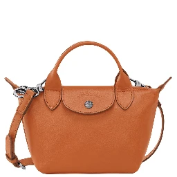 Handbag Le Pliage Xtra with Adjustable and Removable Shoulder Strap and Logo Embossed on the Front in Brown Leather for Women