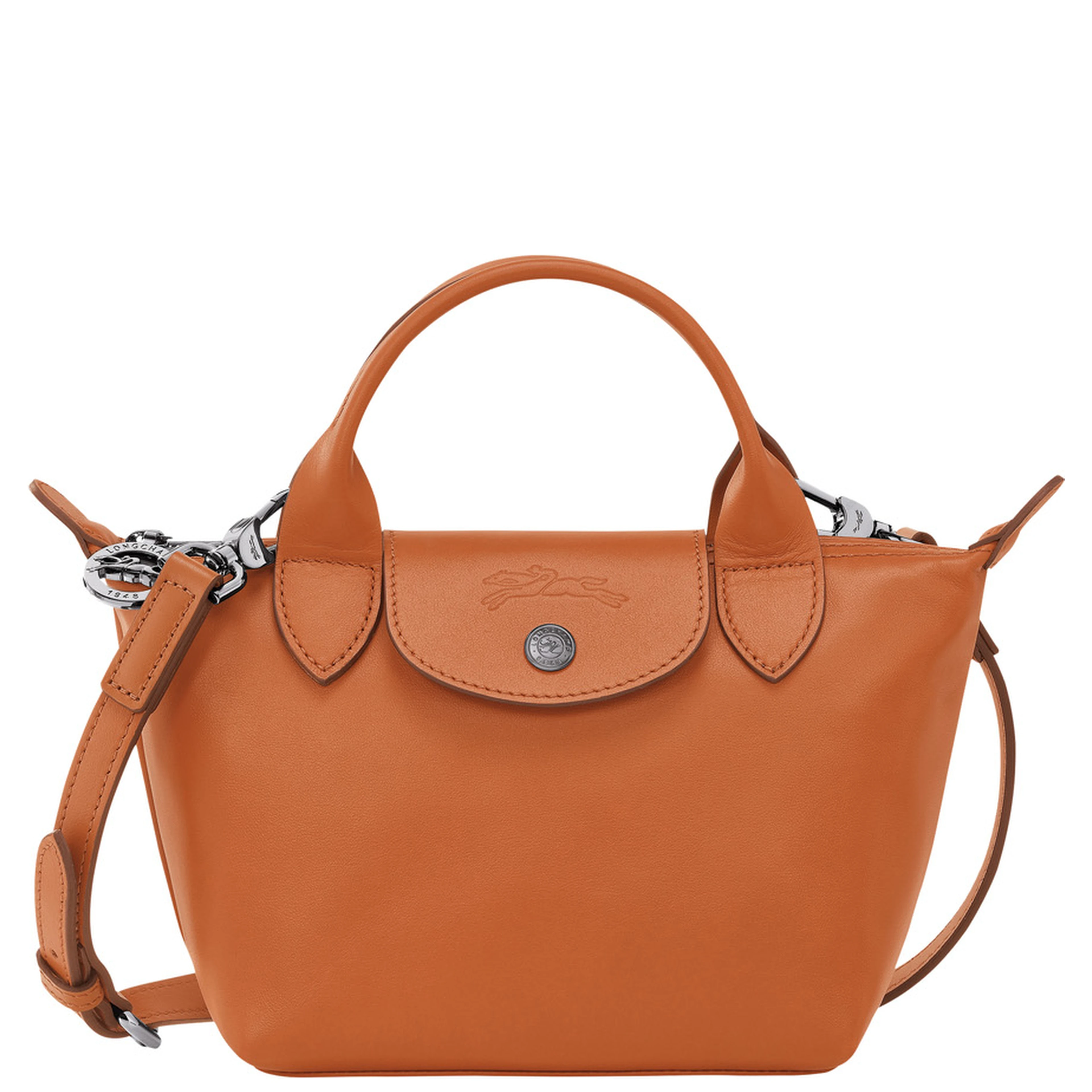 Handbag Le Pliage Xtra with Adjustable and Removable Shoulder Strap and Logo Embossed on the Front in Brown Leather for Women