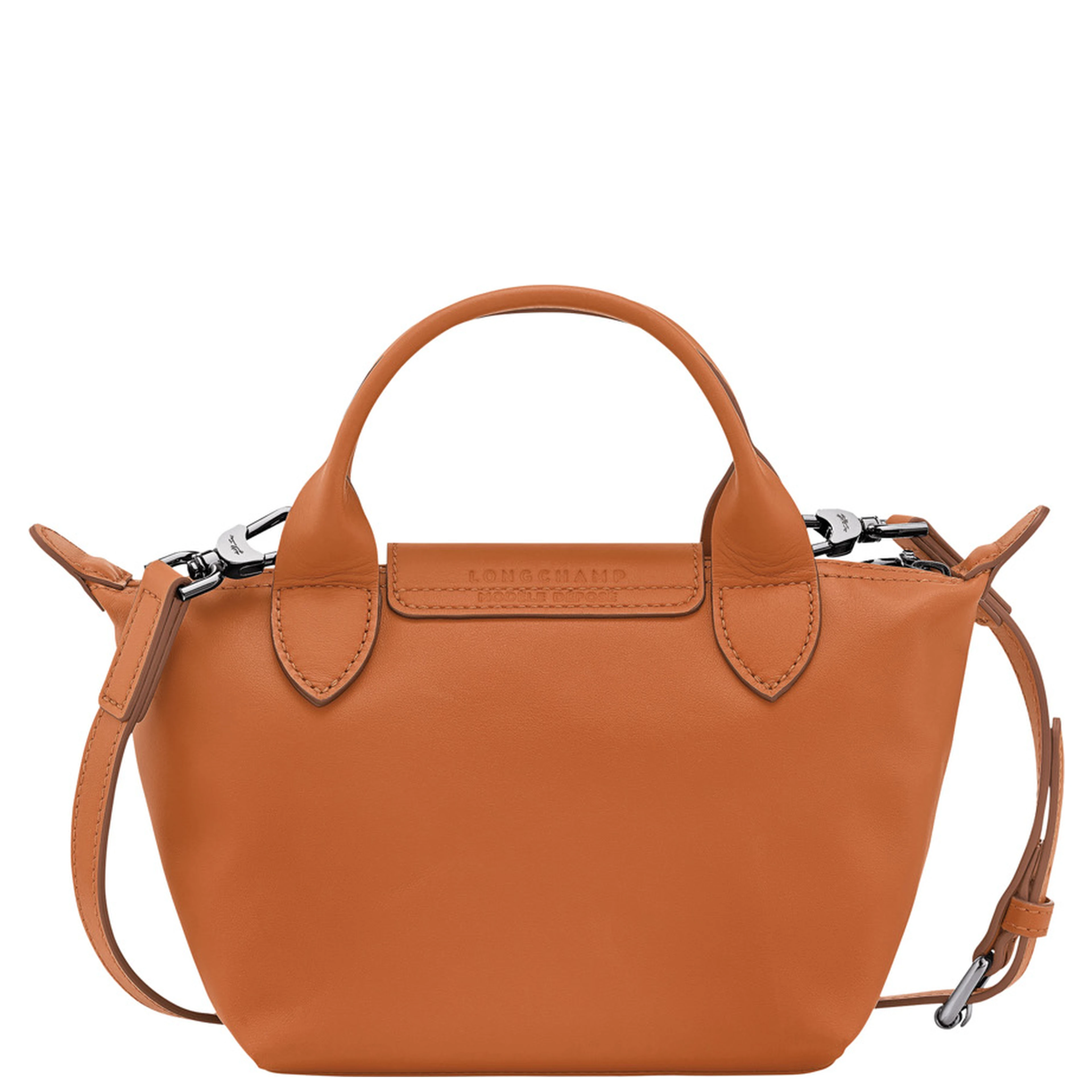 Handbag Le Pliage Xtra with Adjustable and Removable Shoulder Strap and Logo Embossed on the Front in Brown Leather for Women