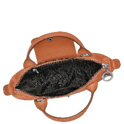 Handbag Le Pliage Xtra with Adjustable and Removable Shoulder Strap and Logo Embossed on the Front in Brown Leather for Women