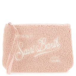 Pink teddy clutch in Tech Fabric for women