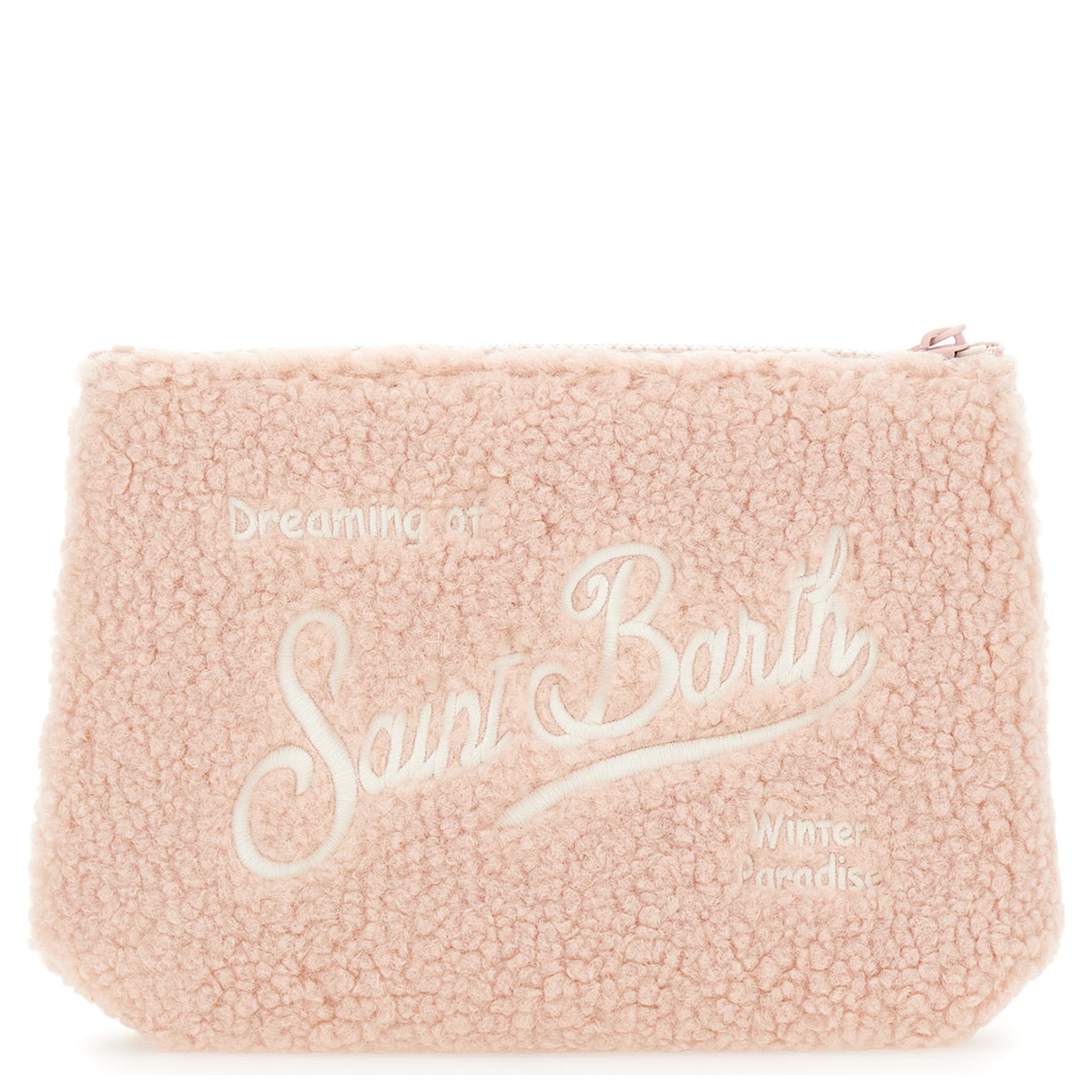 Pink teddy clutch in Tech Fabric for women