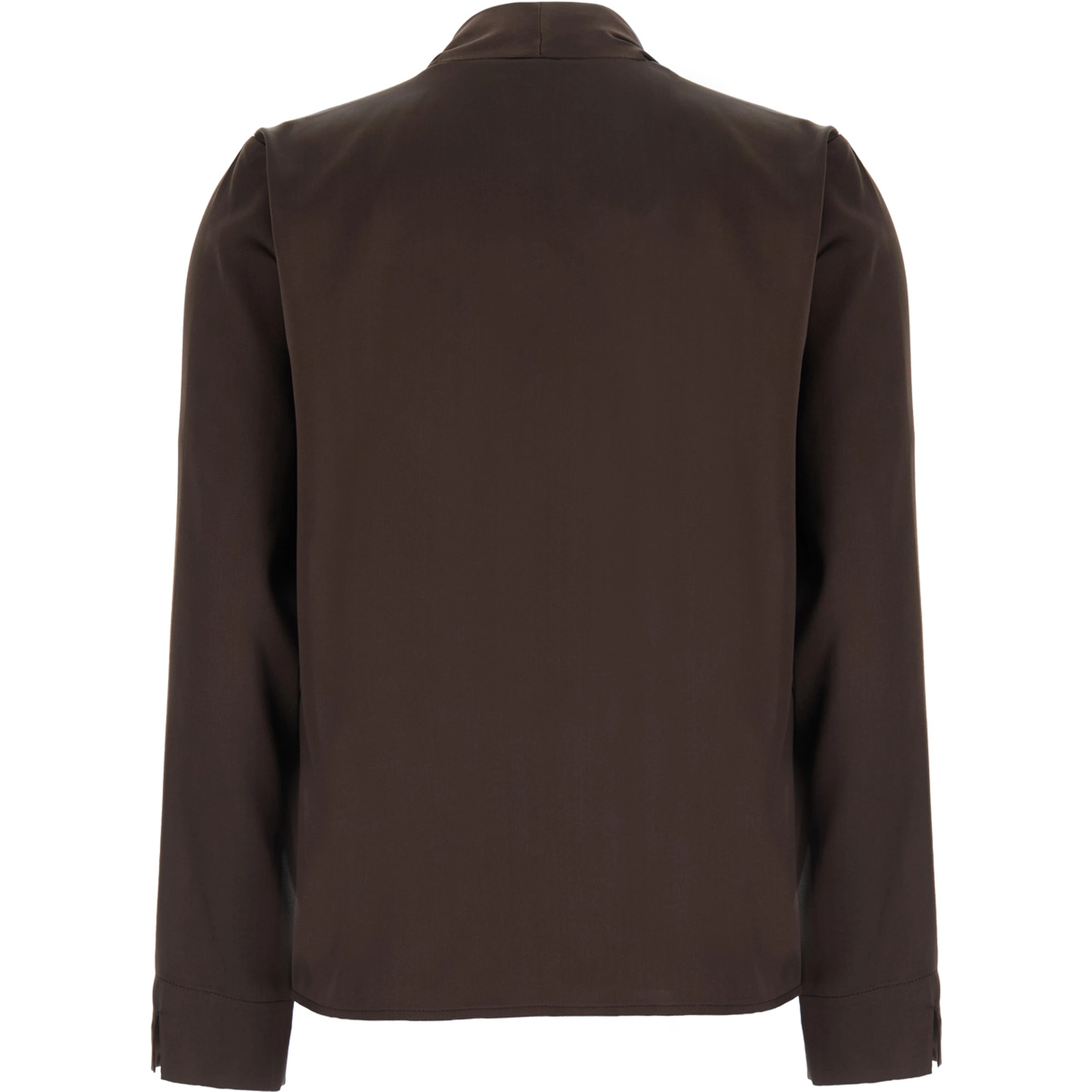 Womens brown fabric wrap top