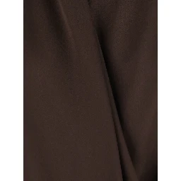 Womens brown fabric wrap top