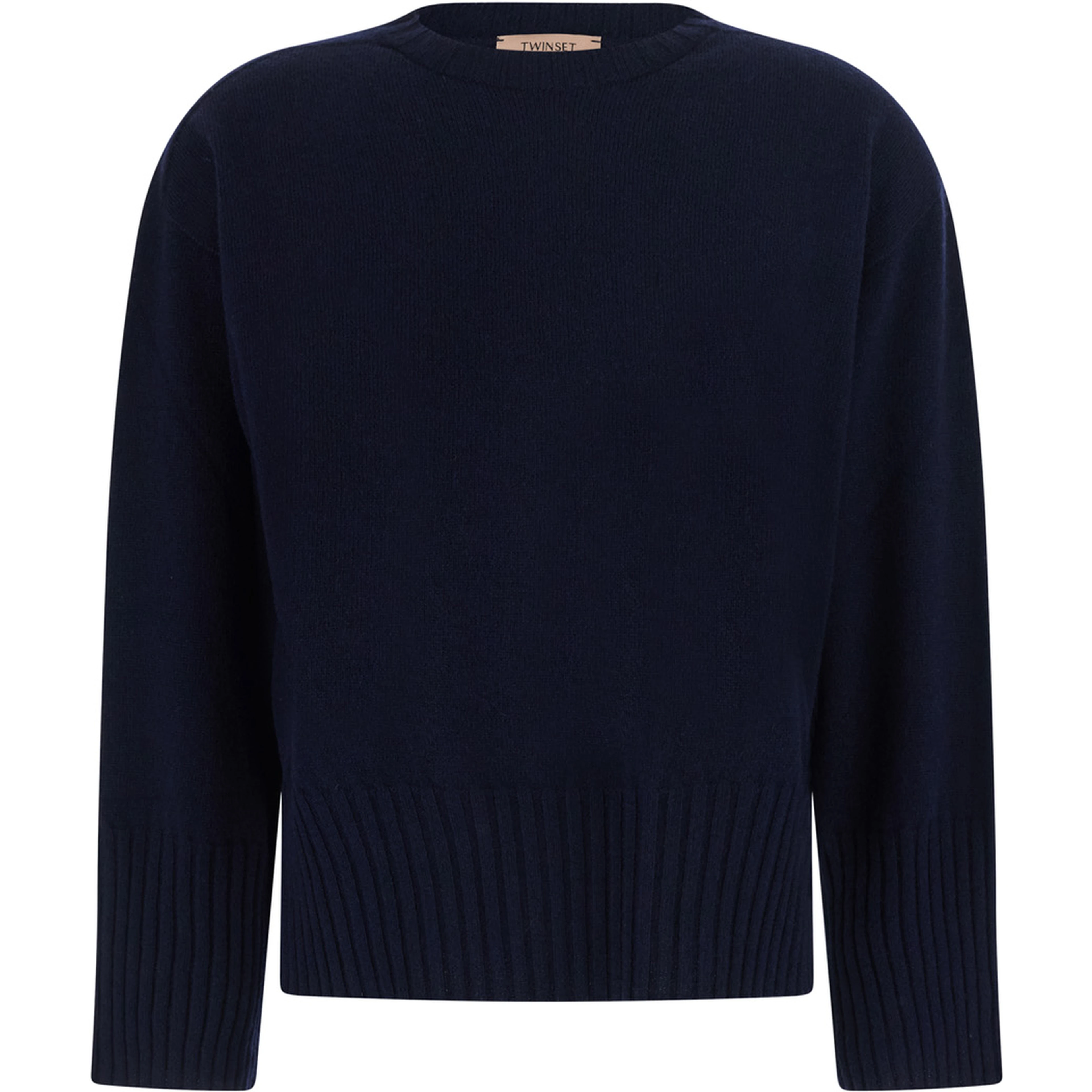 Classic V-neck Long Sleeve Top in Tech Fabric Blue Women