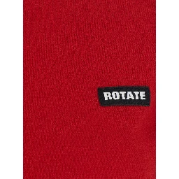WOOL LONGSLEEVES POLO is a long-sleeve shirt made of merino wool and cashmere in red for women