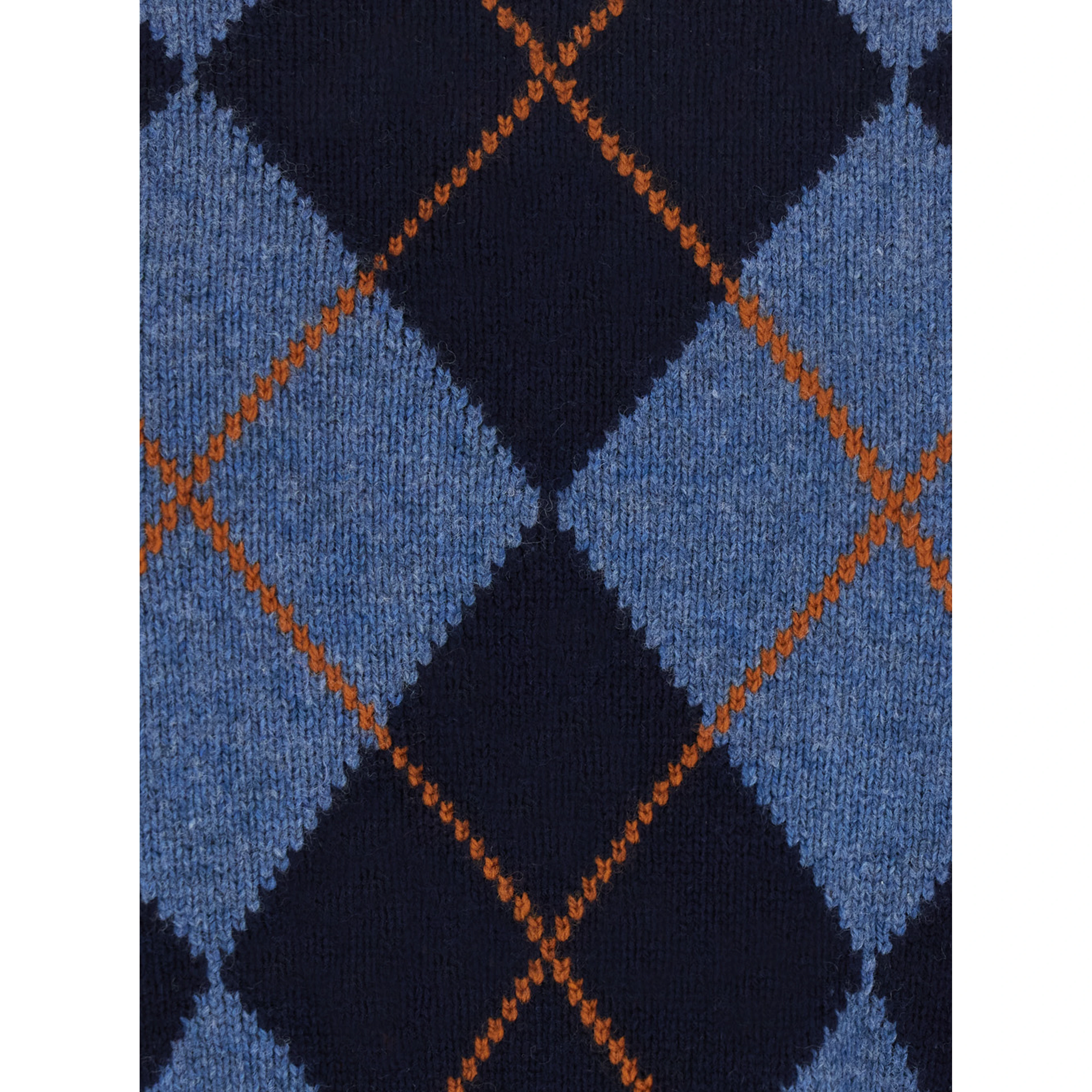 INTARSIA Sweater with round neckline and long sleeves in multicolor for women