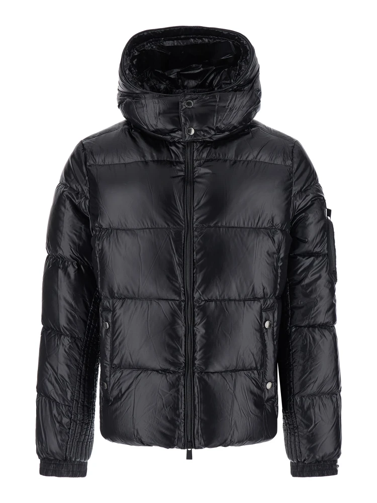 Down jacket BELBO with high collar and long sleeves in Tech Fabric black for men