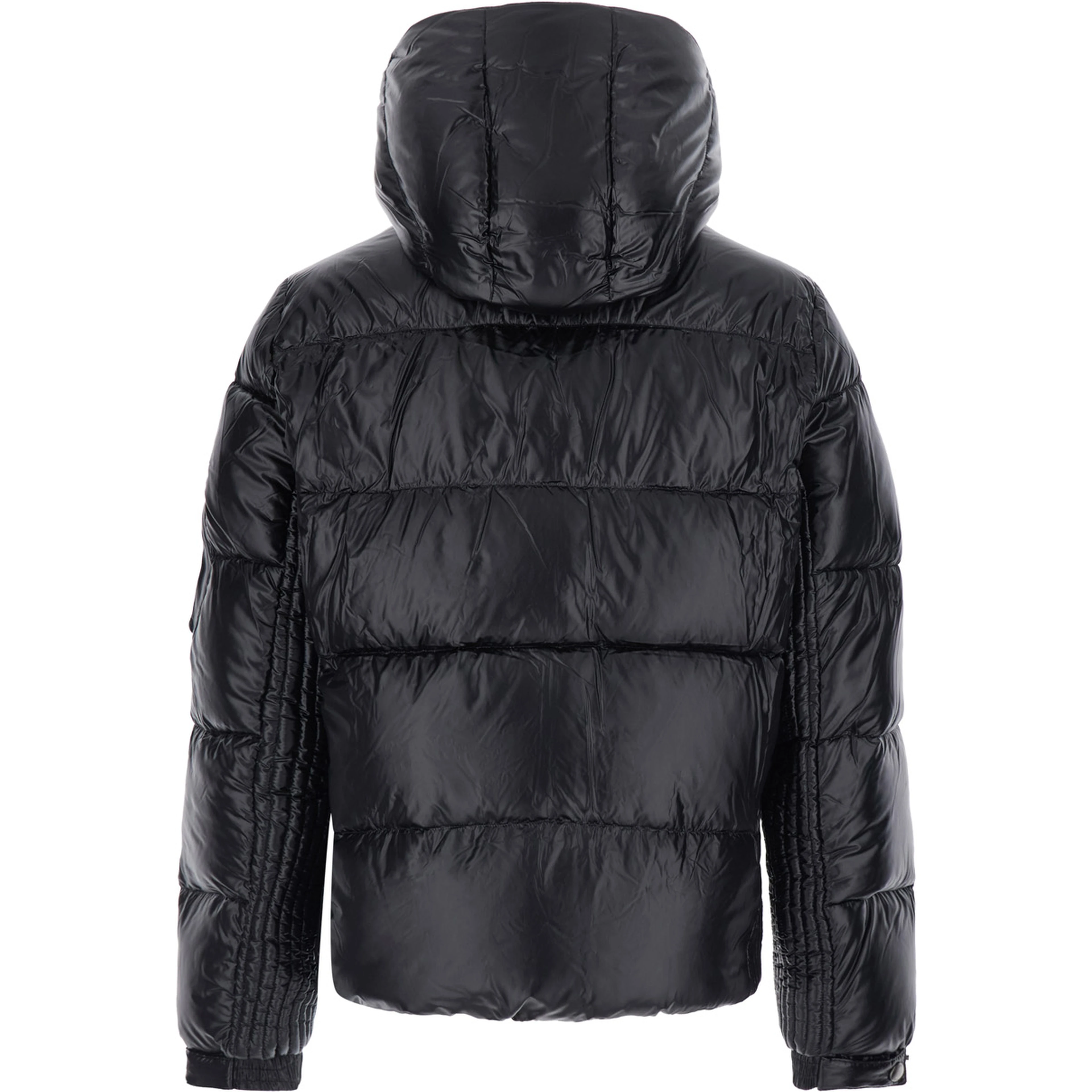 Down jacket BELBO with high collar and long sleeves in Tech Fabric black for men