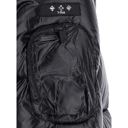 Down jacket BELBO with high collar and long sleeves in Tech Fabric black for men