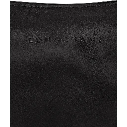 Black Shoulder bag with Two Top Handles and Logo lettering on the Front in Leather for Women