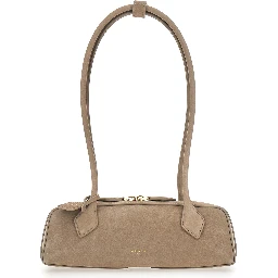 TECKEL S NUBUCK Bag with nubuck details and gray for women