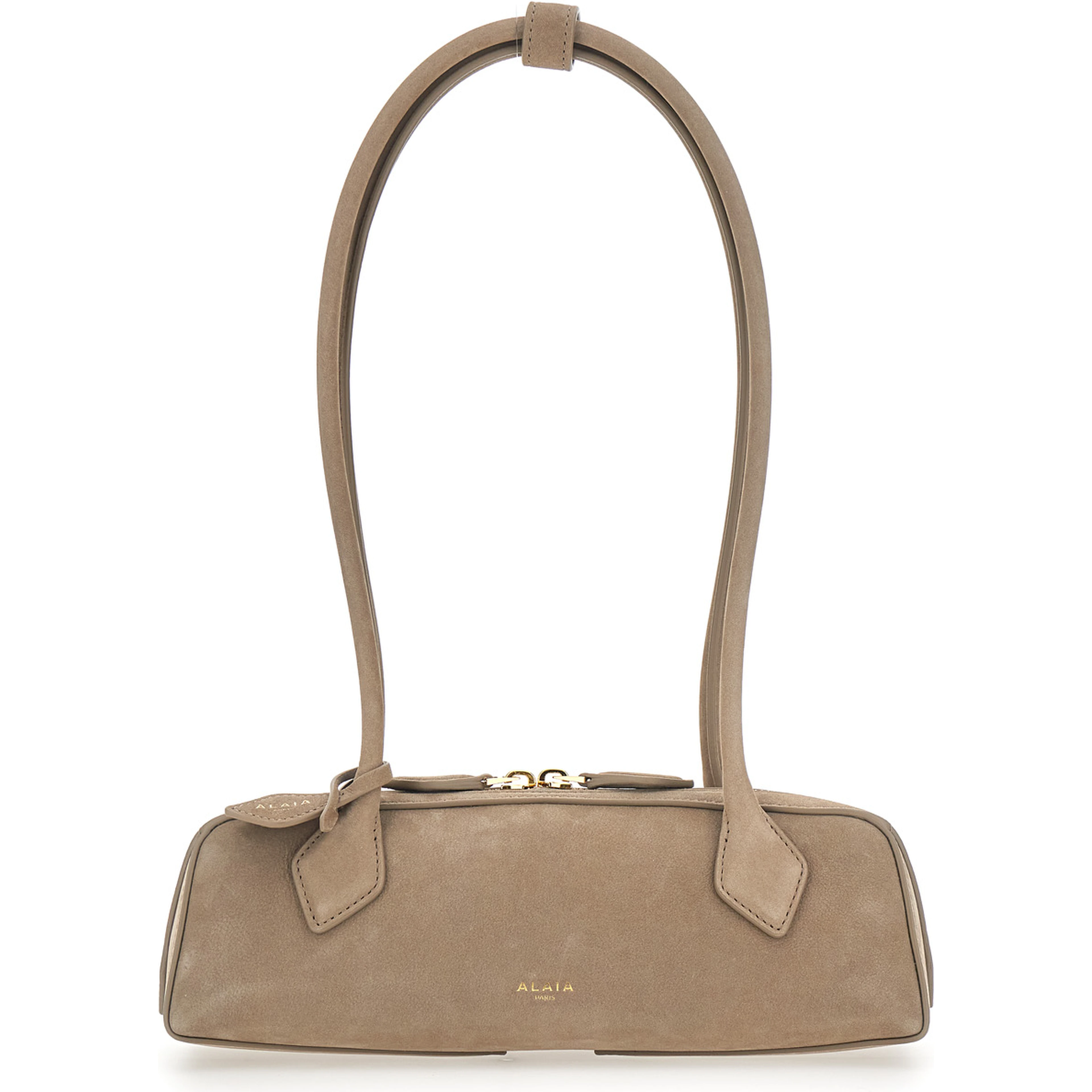 TECKEL S NUBUCK Bag with nubuck details and gray for women