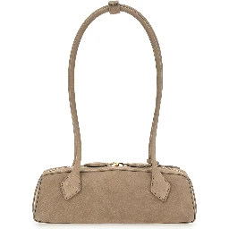 TECKEL S NUBUCK Bag with nubuck details and gray for women