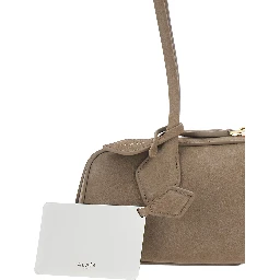 TECKEL S NUBUCK Bag with nubuck details and gray for women