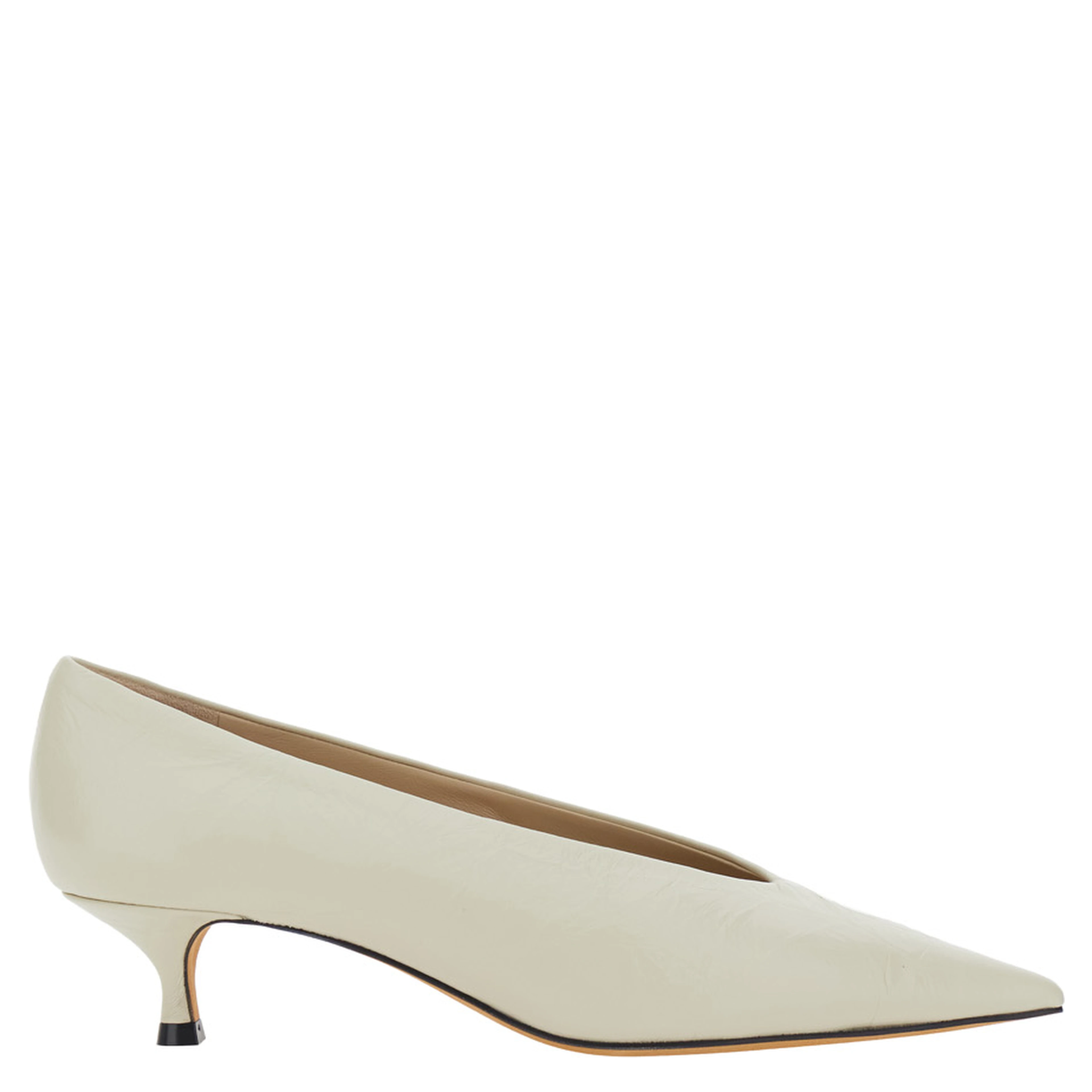 LE MONDE BERYL Babuche kitten heel womens white fabric décolleté