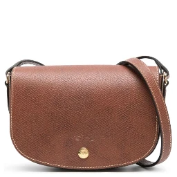 Crossbody bag "Epure" with Magnetic Closure in Brown Leather for Women