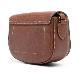 Crossbody bag "Epure" with Magnetic Closure in Brown Leather for Women
