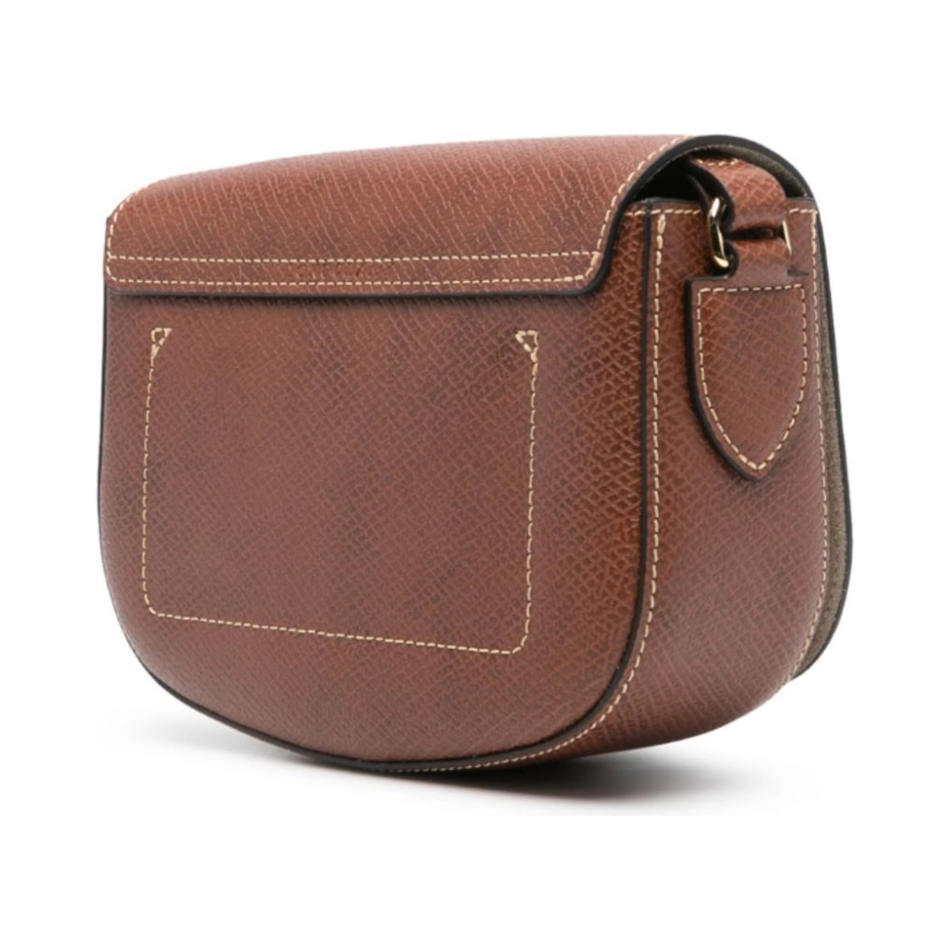 Crossbody bag "Epure" with Magnetic Closure in Brown Leather for Women