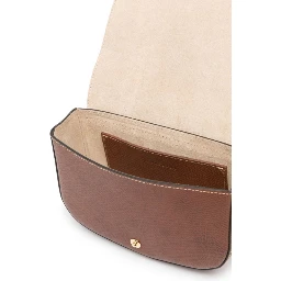 Crossbody bag "Epure" with Magnetic Closure in Brown Leather for Women