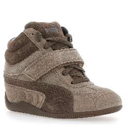 حذاء رياضي نسائي بني اللون من Speedcat Wedge Wns بكعب عالٍ ونعل مطاطي