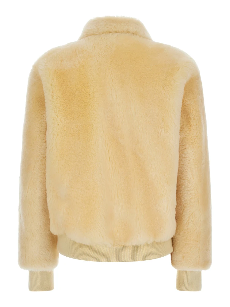 TEDDY STRAIGHT SHEARLING BLOUSON LEATHER DETAILS alternative