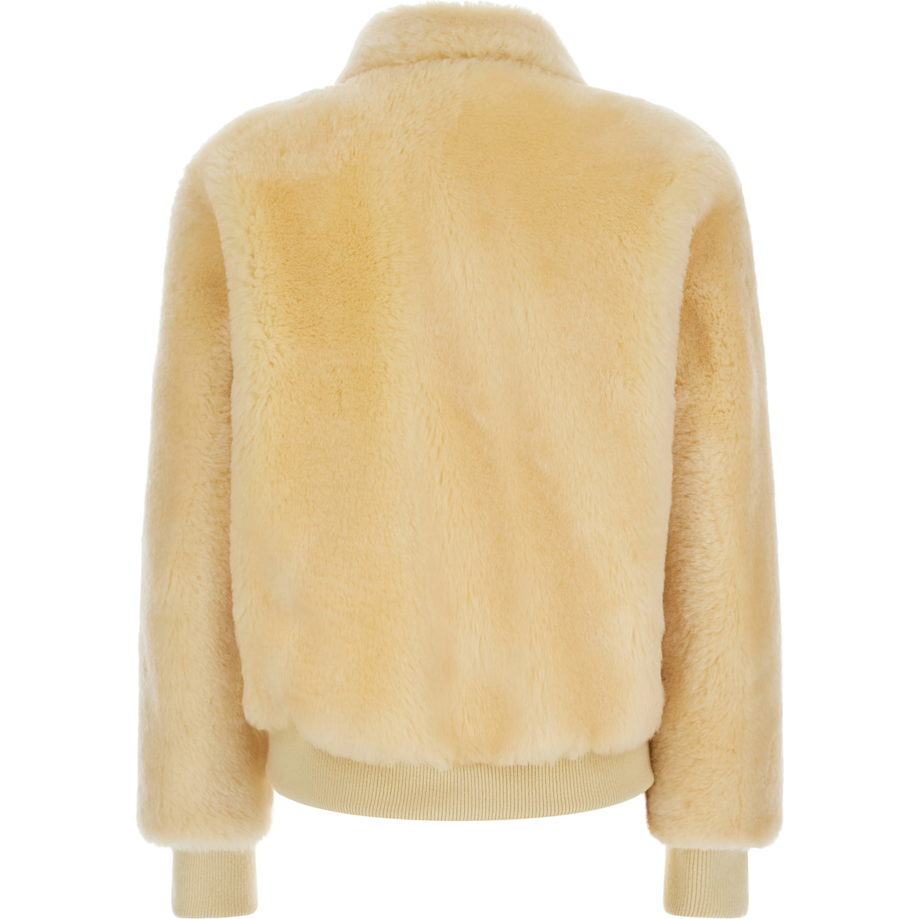 TEDDY STRAIGHT SHEARLING BLOUSON LEATHER DETAILS
