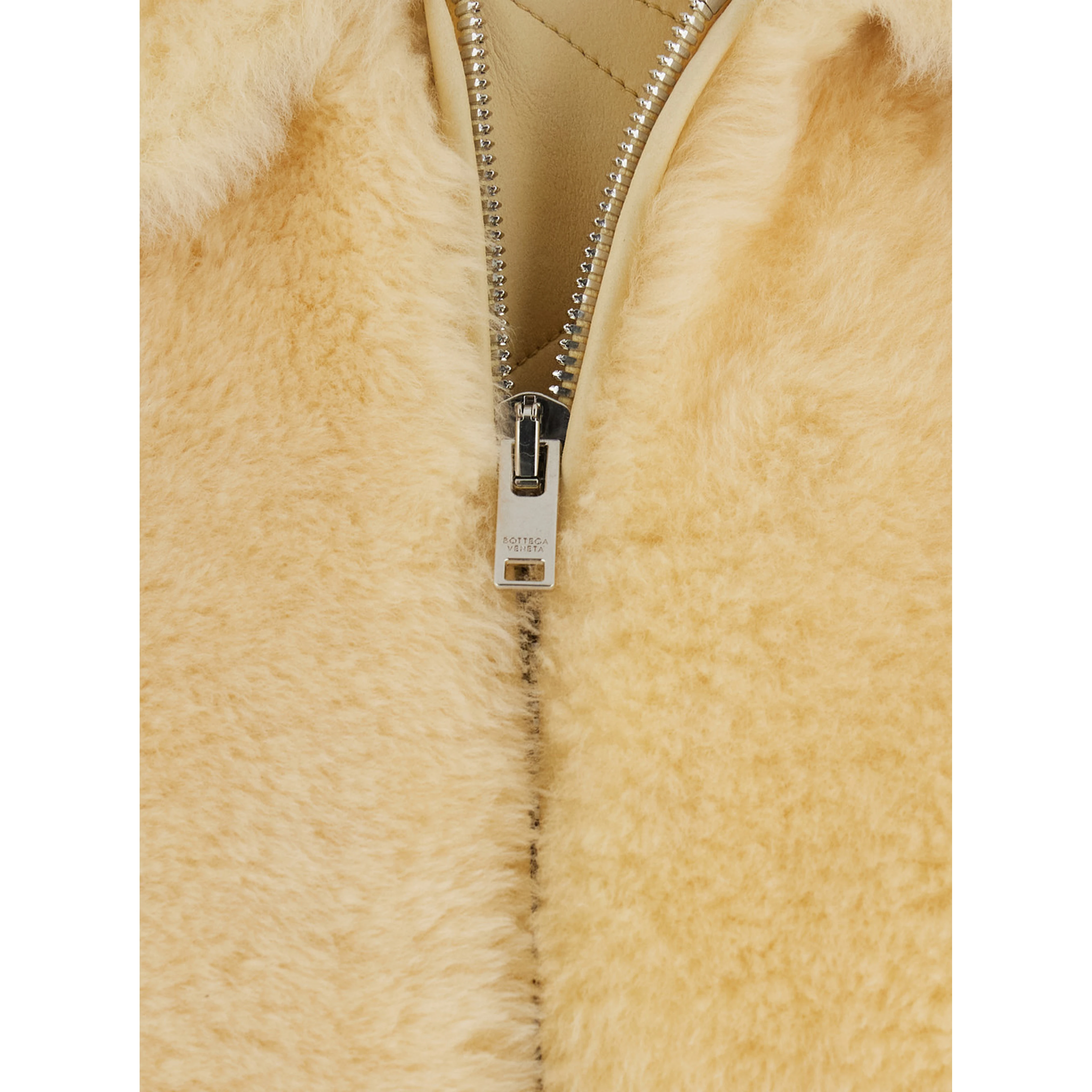 TEDDY STRAIGHT SHEARLING BLOUSON LEATHER DETAILS