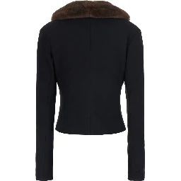 Jacket Lawrence with Tech Fabric details, black and unisex