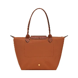 Handbag Le Pilage Original Medium with Two Top Handles and Logo Printed on the Front in Brown Canvas for Women