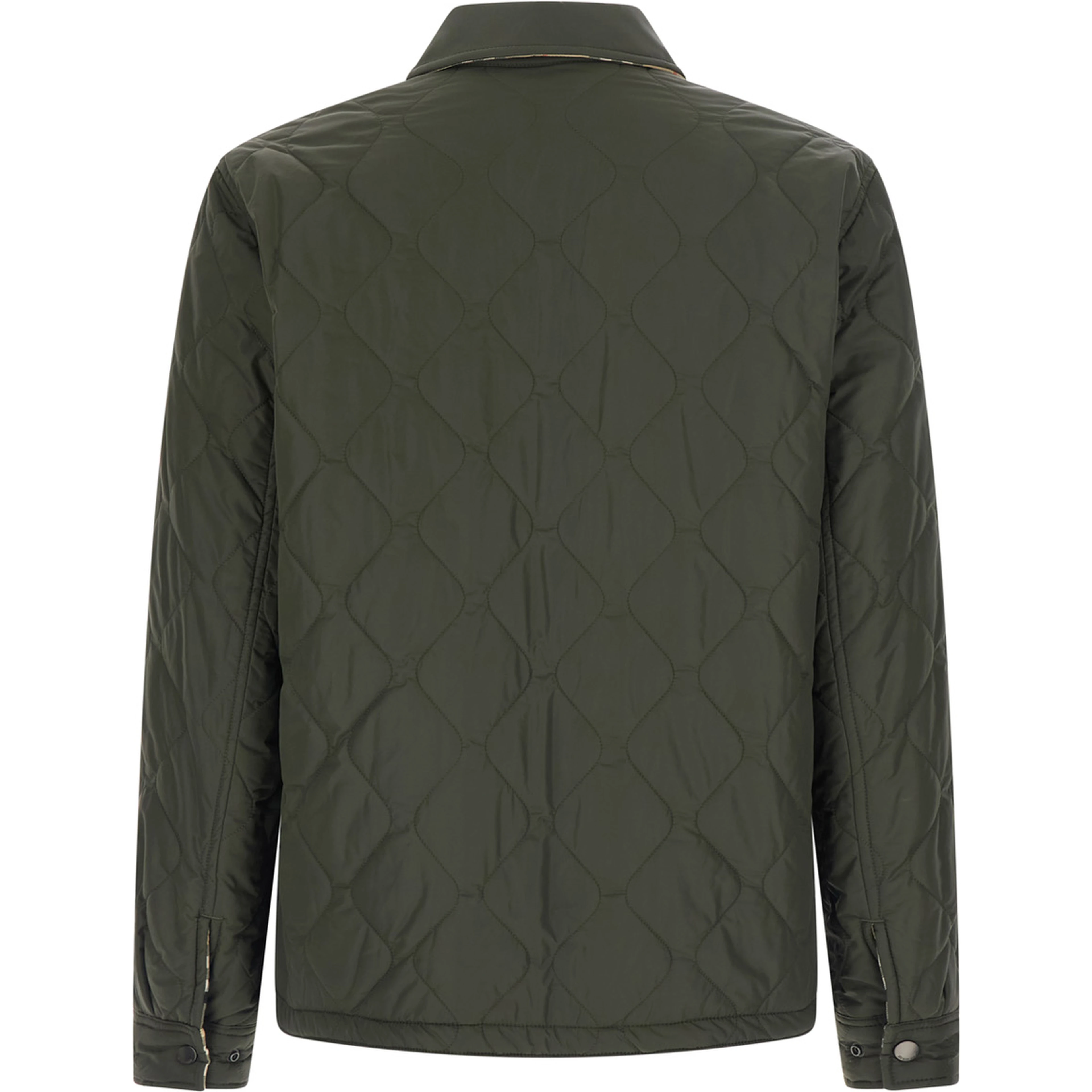 Reversible Jacket with Diamond Stitching in Green Womens