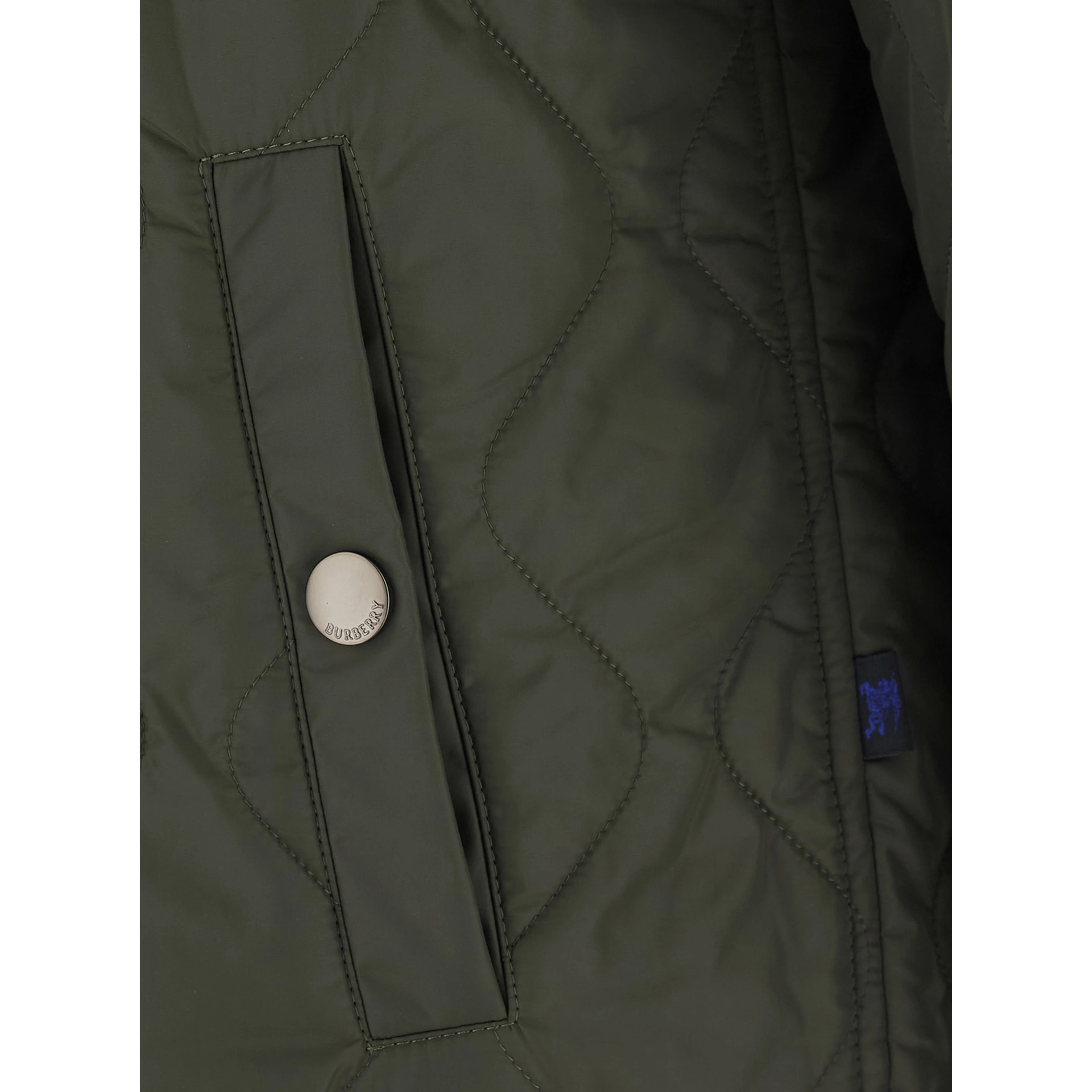 Reversible Jacket with Diamond Stitching in Green Womens