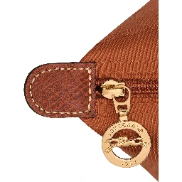 Handbag Le Pilage Original Medium with Two Top Handles and Logo Printed on the Front in Brown Canvas for Women