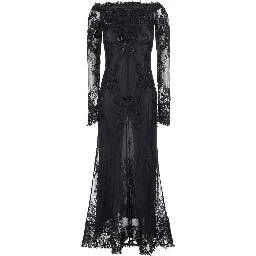 DRESS with collar and long sleeves in Tech Fabric Black women