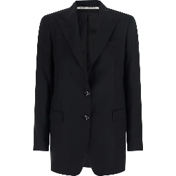 Giacca con tessuto tecnico nero in Tessuto Tecnico nero da donna