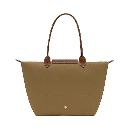 Le Pliage Original Green Shoulder bag with embossed logo on the front in canvas for women