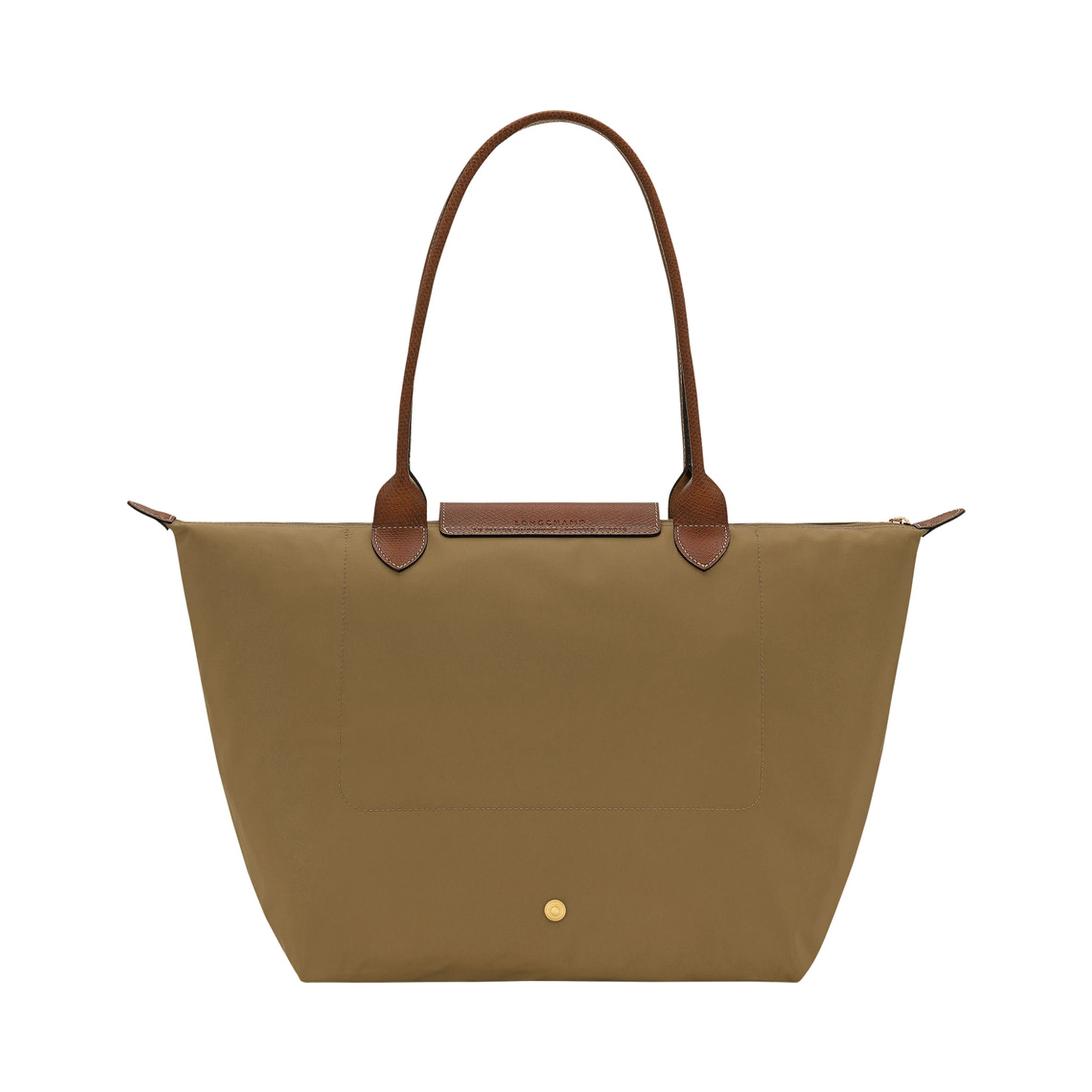 Le Pliage Original Green Shoulder bag with embossed logo on the front in canvas for women
