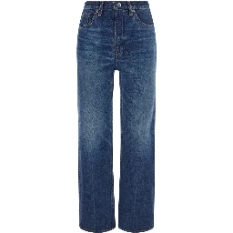 Classic slim jeans in 100% blue cotton for men