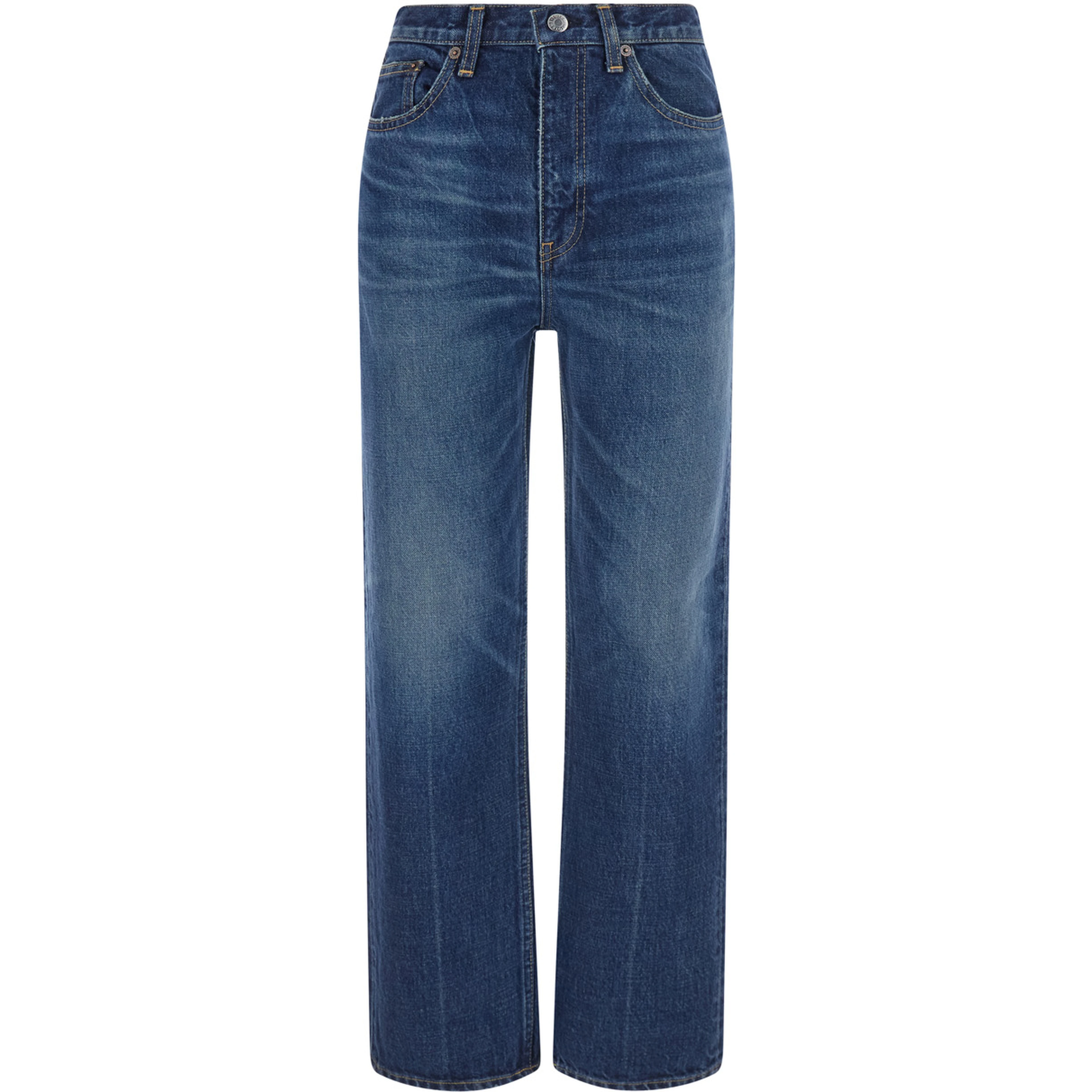 Classic slim jeans in 100% blue cotton for men
