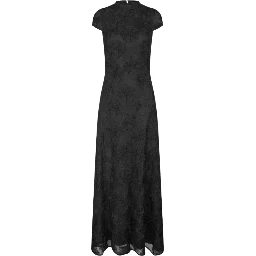 FLOWER MESH MAXI DRESS