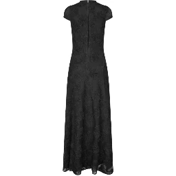 FLOWER MESH MAXI DRESS