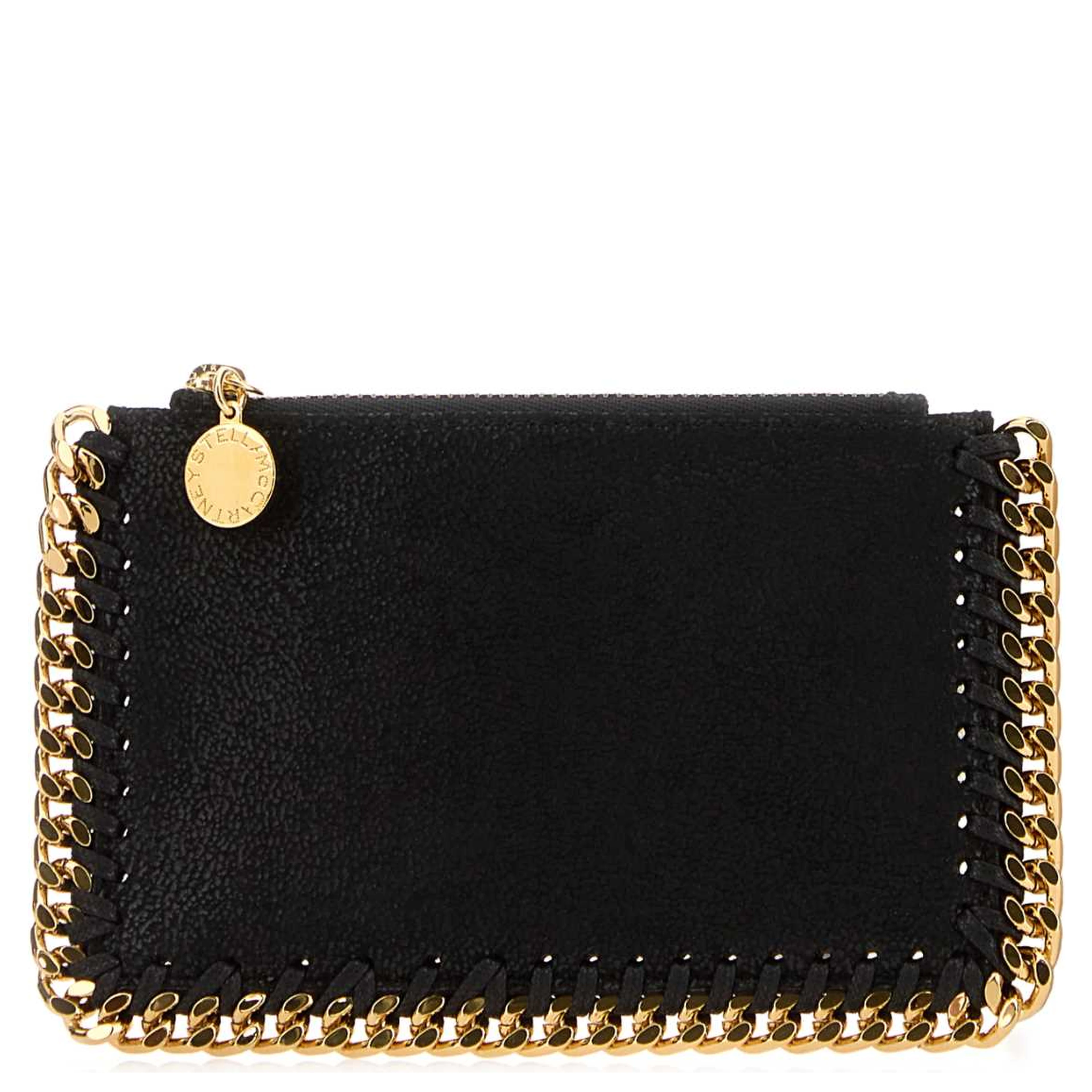 Falabella Zip Card Holder Eco Shaggy Deer W/Gold C
