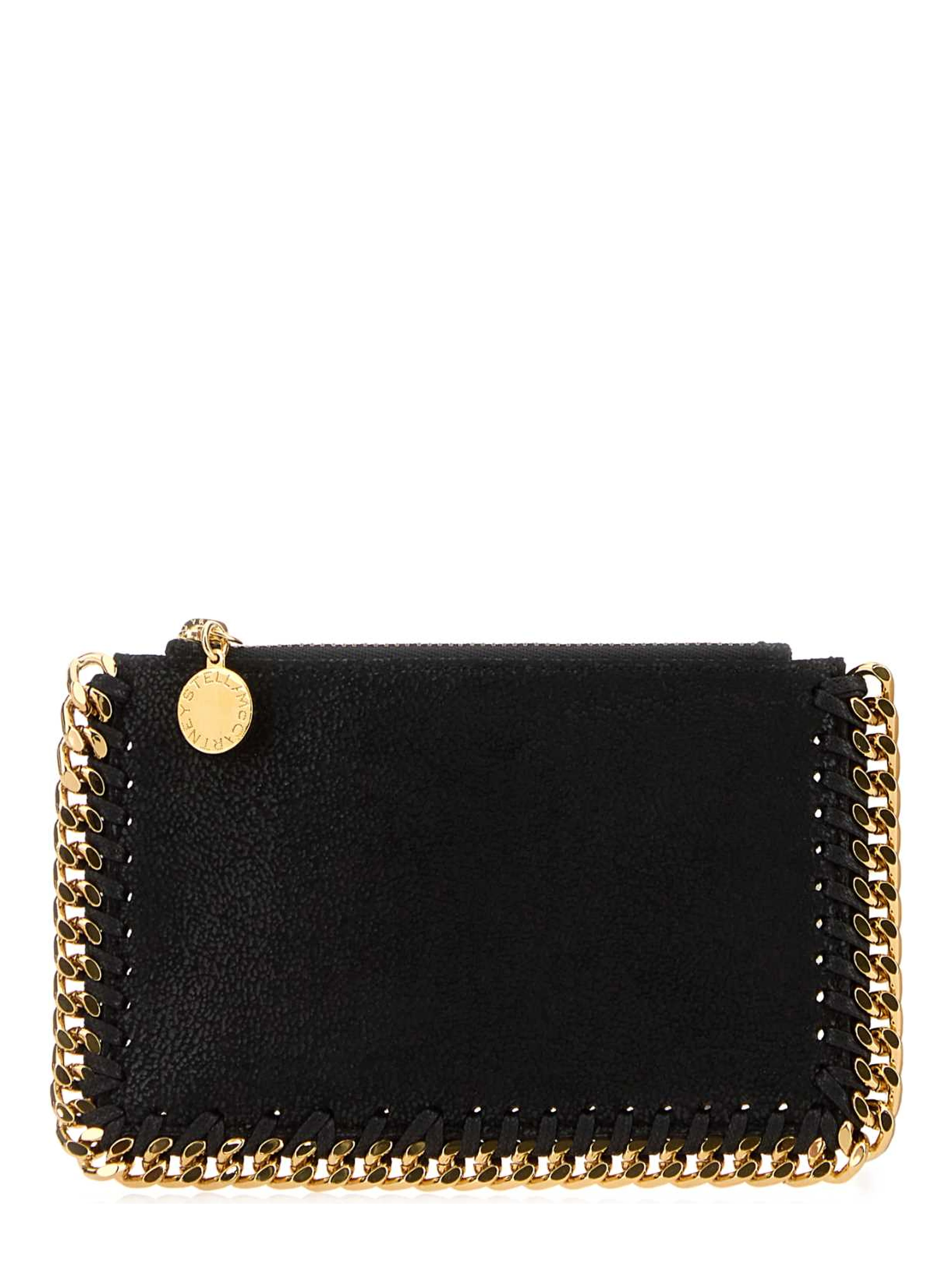 Falabella Zip Card Holder Eco Shaggy Deer W/Gold C