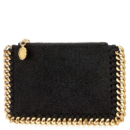 Falabella Zip Card Holder Eco Shaggy Deer W/Gold C