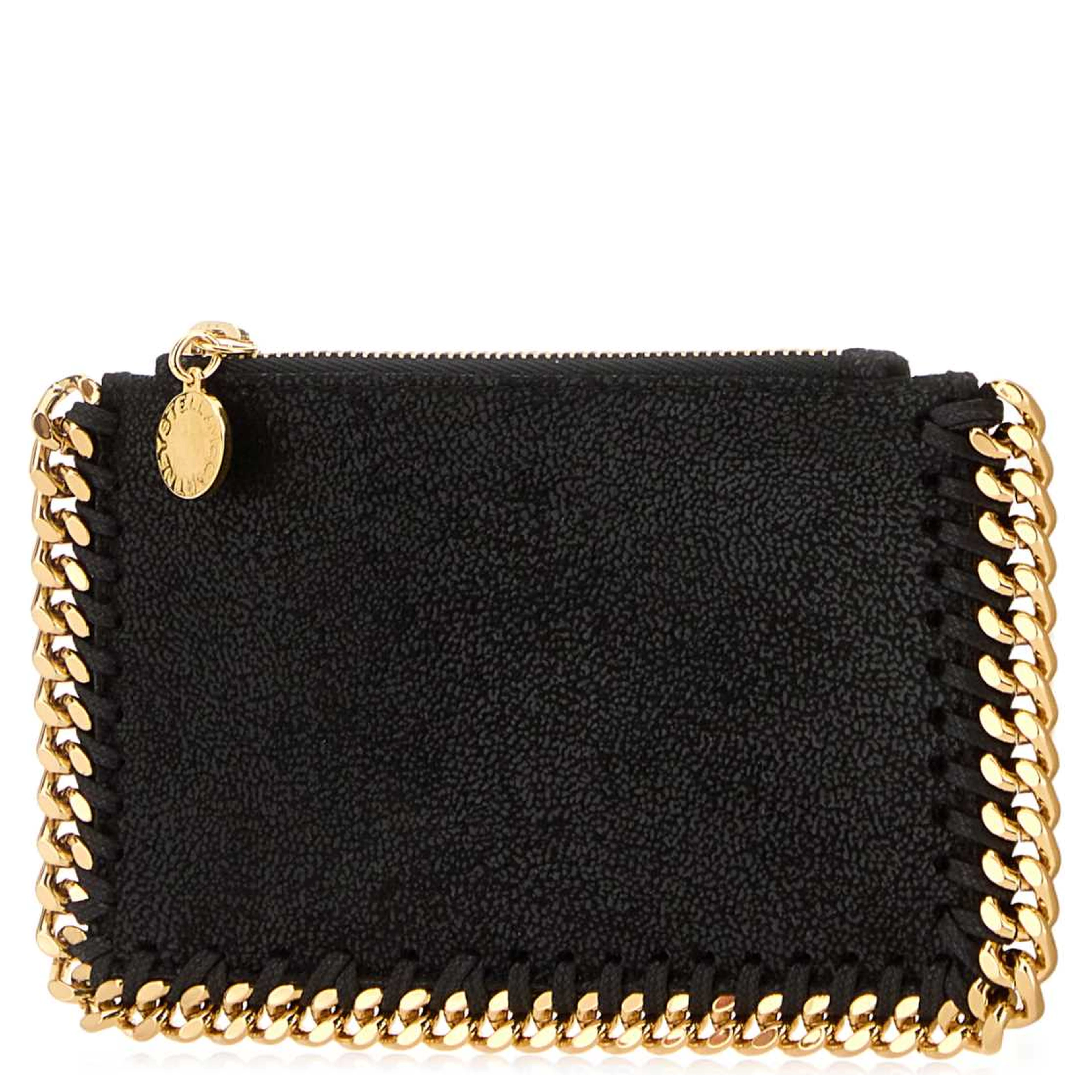 Falabella Zip Card Holder Eco Shaggy Deer W/Gold C