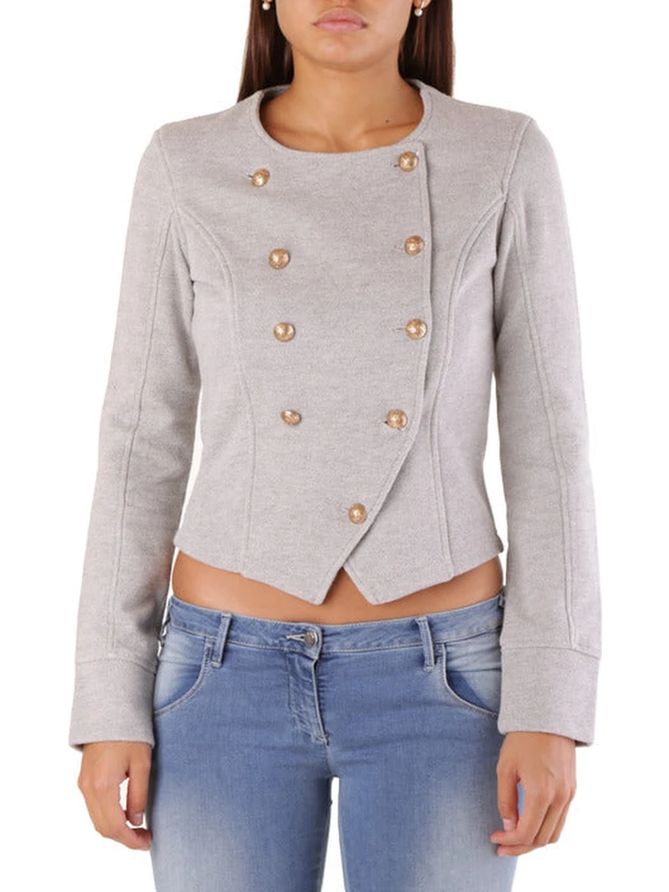 Gray Cotton Blazer