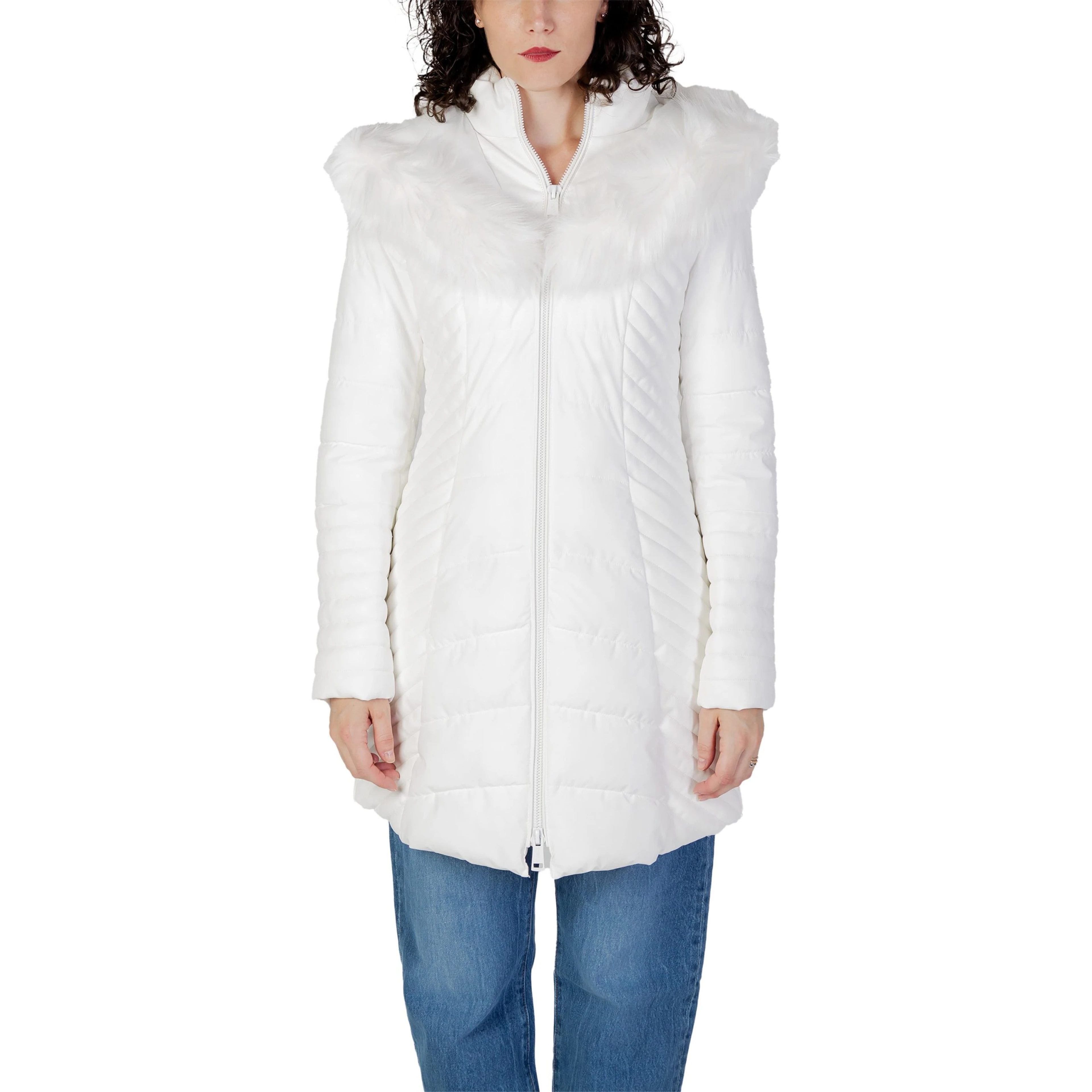 White Polyester Coat