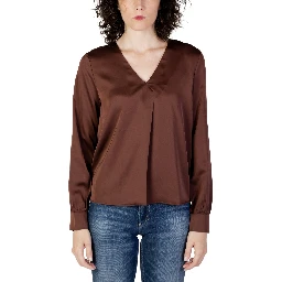 Brown Polyester Blouse