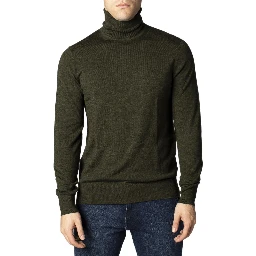 Bicolor Cotton Turtleneck