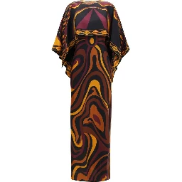 Multicolor Silk Casual Dress